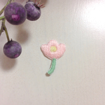 仲良しチューリップのワッペン《ピンク》