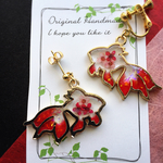赤の金魚ピアス／イヤリング