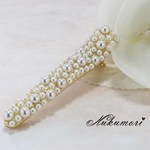 ミニクリップ パール ビジュー ゴールド ヘアアクセサリー レディース