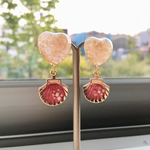 シェルハート ピアス/イヤリング