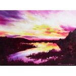 ○ 油絵○ -Newzealand- karekare beach-