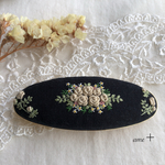 rose garden 刺繍バレッタ（大）☆
