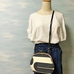 ぺたんこがま口ショルダー（*ライン*）