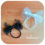 チュールリボン＊水玉 ヘアアクセ ヘアゴム