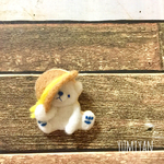 麦わらくまさんブローチ【受注販売】