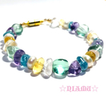【天然石ブレスレット】6種類天然石　夏　パワーストーン　ハンドメイド