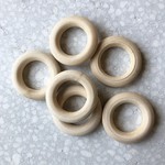 30mmx6 Inport ウッドリングビーズ ナチュラル