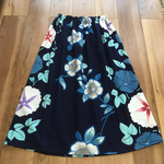 二種の浴衣地スカート朝顔グレー花