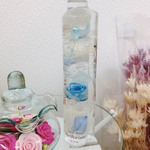 ハートボトル♡水色薔薇インテリア ハーバリウム♡メッセージ名入れ可能♡プレゼントにも♡