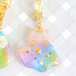 虹の雲とゆるニャンコネックレス