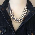 リボン三連パール