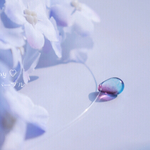 🌈『6月の雨』しずくネックレス　透明チェーン
