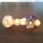 お花とパールのバレッタ