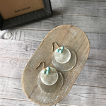 ✳︎再販♡シェルとターコイズのダブルサークルピアス✳︎