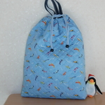 新入学準備・BIGサイズの体操着入れ&お着替え袋・・・飛行機いっぱい