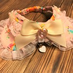 犬・猫31～33　cocoちゃんリボンチョーカー　ピンク・インコ・スイート・プリンセス