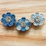 ❤再…販💛Marble denim💚💙イヤリング❤️白or生成り