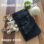 iPhone 6.6s.7.8PLUS共通手帳帳型iPhoneケース★ベアホルダー付き