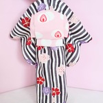 22cmドール 着物 ・帯セット *いちご大福🍓*   アウトフィット   ブライス