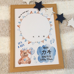 【送料無料】クマの手形足形アート 男の子用