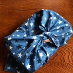星柄あずま袋ブルー