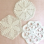 レース編み コースター 3枚 ドイリー