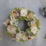 Petite Couronne＜Bianc nature＞＊幸せ舞い込むミニリース ＊プリザーブドフラワー＊花＊ギフト＊誕生日＊記念日＊結婚祝い