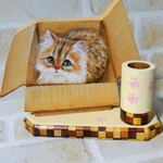 箱入り猫ちゃんのはんこたて　Tさまご予約品☆