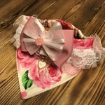 犬・猫ちゃん　28～31　cocoちゃんバンダナチョーカー　プリンセスローズ・リボン