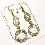 【SALE】アンティーク風ビーズ × フープ  ピアス イヤリング