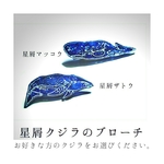 星屑くじらのブローチ    マッコウクジラとザトウクジラ