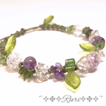 《再販3》༅೫雨粒滴る紫陽花೫༅ 天然石 パワーストーン ブレスレット
