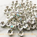 【送料無料】　No.2009　平型 ロンデル ７mm ３０個セット　オーロラ