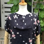 特価❣️黒地桜🌸スラッシュ開きOP