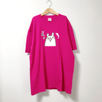 【SALE】ビックリくま Tシャツ（ピンクXLサイズ）