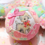hana*ハンドメイド★パッチワークコットンボール♪ネコちゃん＆ベビーアニマルレトロアニマルパステル