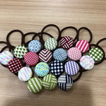 刺繍くるみボタンヘアゴム よりどり2個