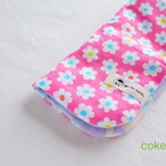 Pretty☆flower ふわっふわの8重ガーゼ ハンカチ ピンク×オフ20cm⚠️タグのデザインが異なります。