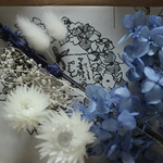 ブルーとホワイトの花材セット☆ハーバリウム
