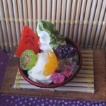 あんみつ🍓🤣🍒💕 ミニチュア  ドールハウス  和菓子 アイス パフェ あんみつ 抹茶   