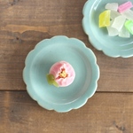 お花小皿 12cm  ミントグリーン