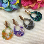 人気商品！マーブルビーズの大ぶりピアス♡