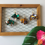 スカーフ柄のピアス