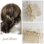 【再販...大人気♡】ホワイトブーケのヘアコーム♡