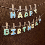 アイシングクッキー【BIRTHDAYガーランド ブルー系】