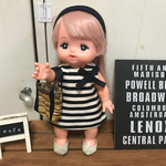 メルちゃん服♡ボーダーワンピ♡夏コーデセット♡モノトーンコーデ