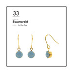 [7mm] Air Blue Opal Hook Pierce [Swarovski]