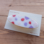 【再販】 紫陽花 オーバル  バレッタ ★ ドライフラワー レジン  押し花