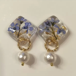 ドライフラワー ピアス