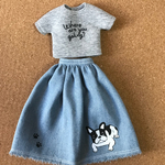 Tシャツ&デニムスカートセット リカちゃん ブライスサイズ